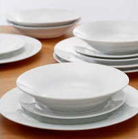 Argos White Porcelain and Steelite Simplicity Crockery